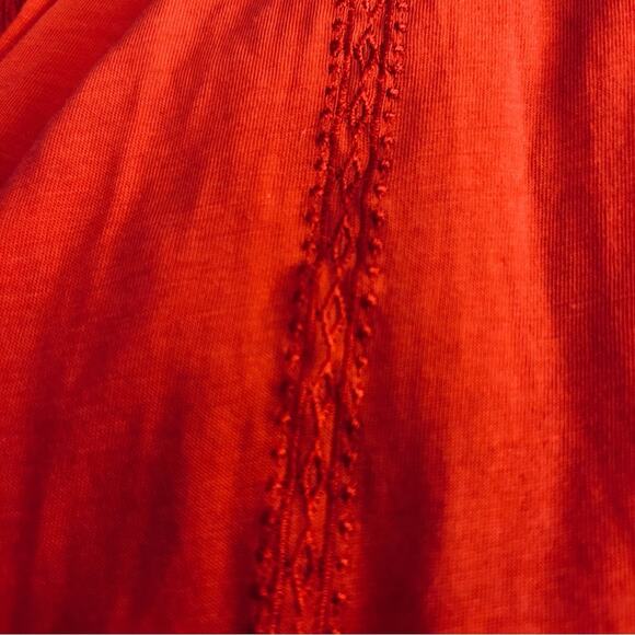 Lauren Ralph Lauren Smocked On/Off-The-Shoulder Top Red XL NWT - Picture 6 of 7